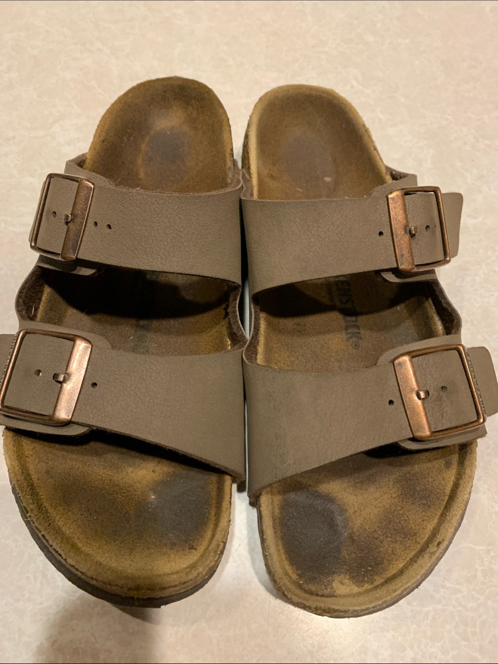 Kids Birkenstock Double-Strap Sandals in Brown with Copper Buckles Size 34 is 3